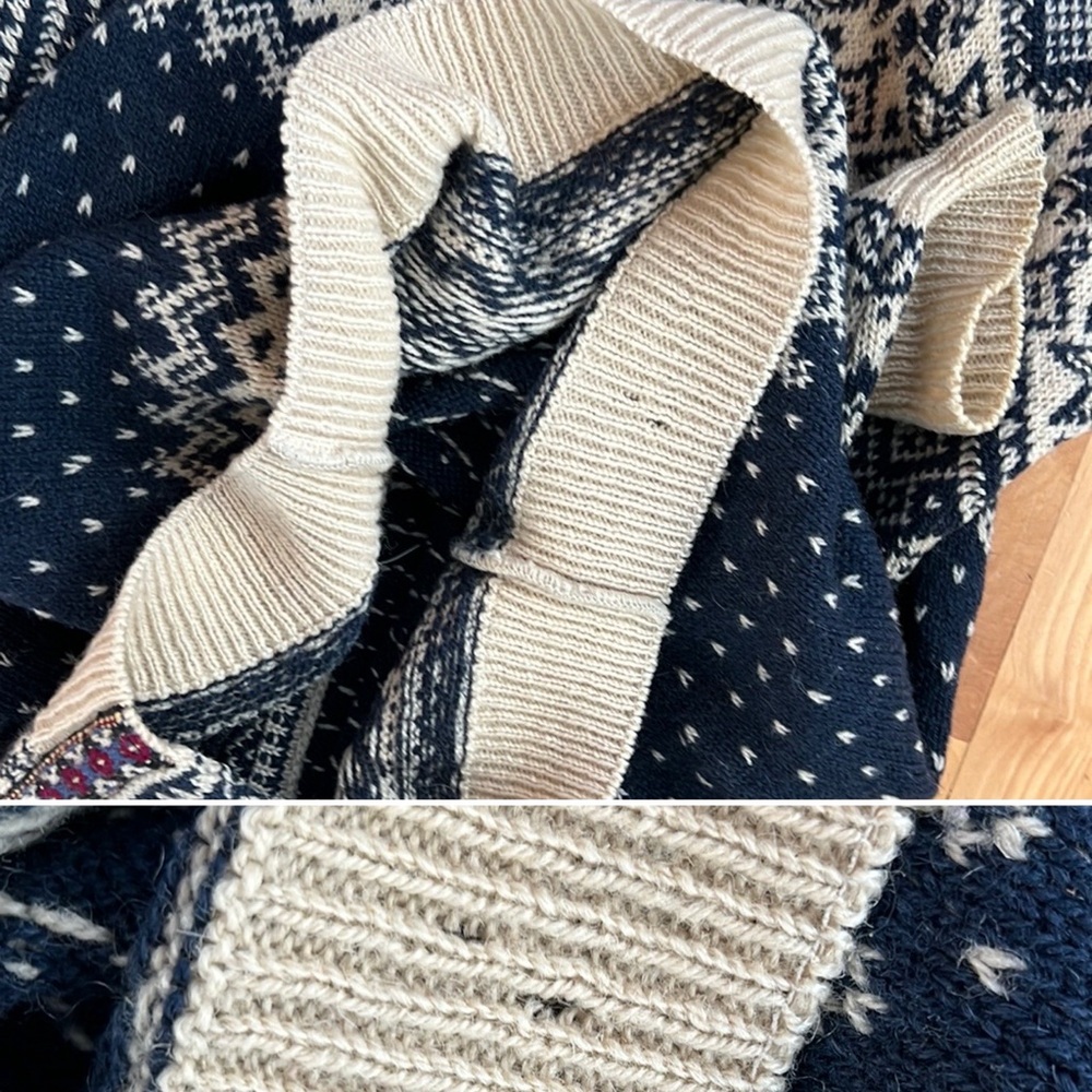 🇳🇴VTG Traditional Norwegian Cardigan Sweater—Devold by Olmes Carretti | Men’s M - Picture 15 of 17